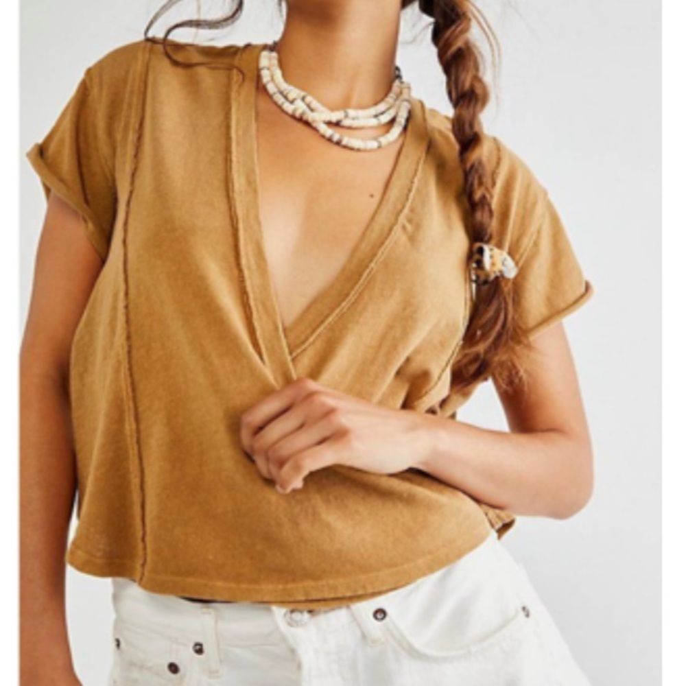 Free People Sasha Wrap Tee